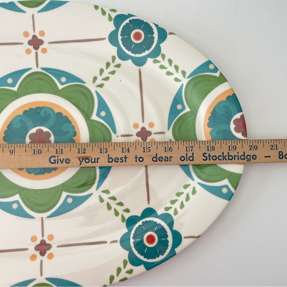 New! Home 19 3/4” x 14” Melamine Oval Turkey Serving Platter Green - Picture 3 of 9